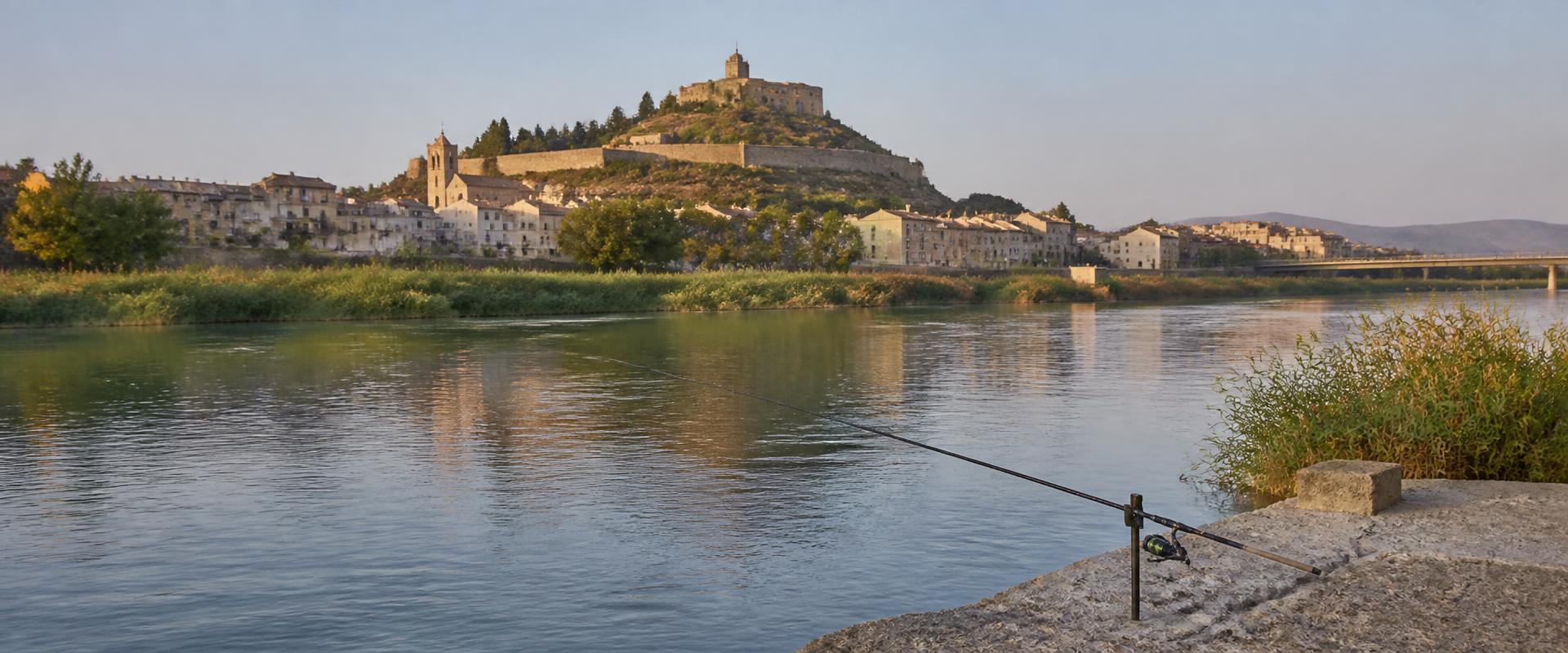 Pesca en el río Ebro a su paso por Tortosa